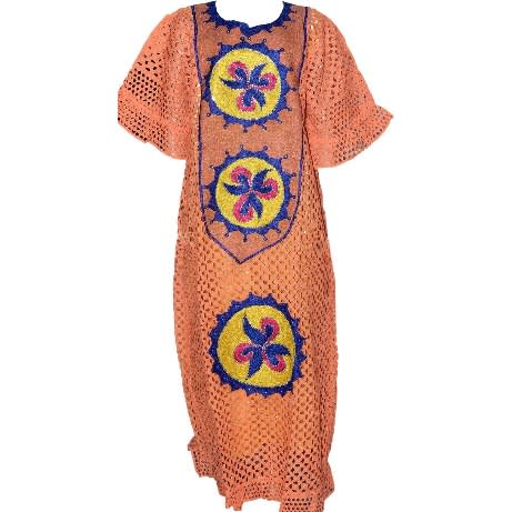 Ladies Senegalese Long Gown With Embroidery & Inner Wear