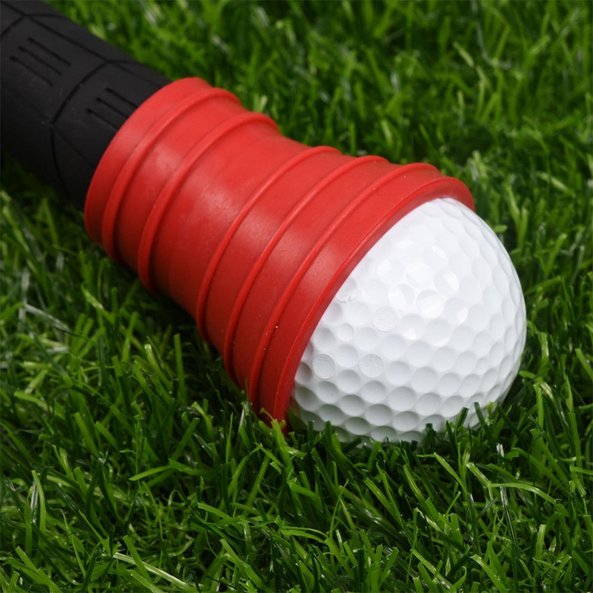 Golf Ball Grabber Golf Ball Retriever Putter Picker Grip Pick-Up Tool Red