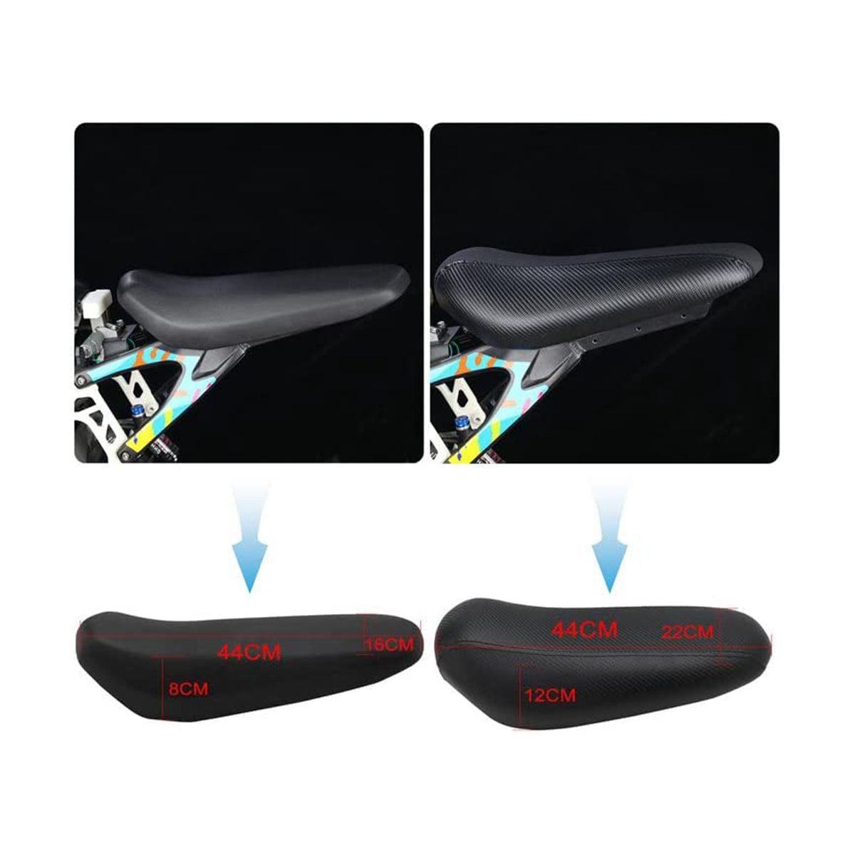 Motorcycle Rear ,Widen and Heightened Cushion Pad for