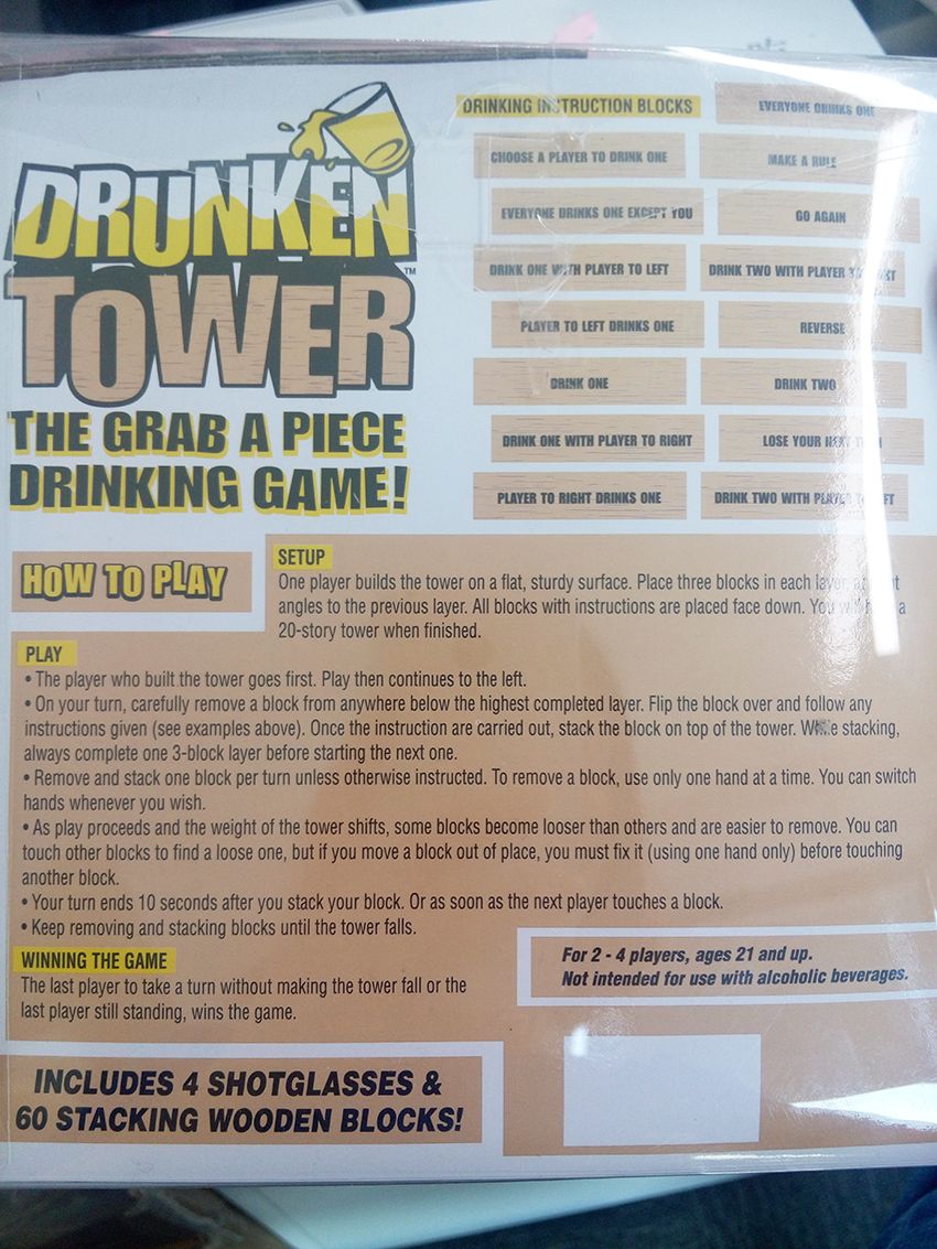 Christmas Games Tower Gift Games Drunken Bingo Drinking