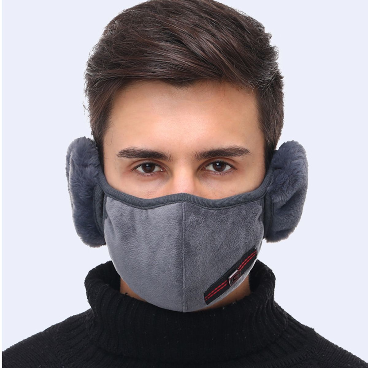 Cartoon Autumn Winter Earmuffs Men Women 2 In 1 Warm Mask E