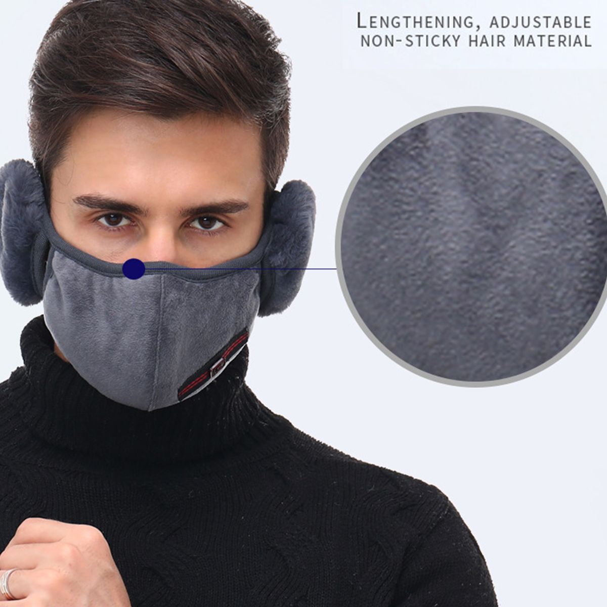 Cartoon Autumn Winter Earmuffs Men Women 2 In 1 Warm Mask E