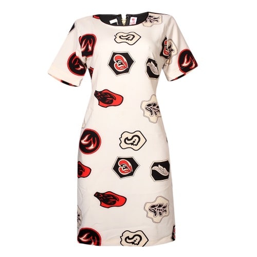 Ladies Patterned Shift Dress - Multicolour