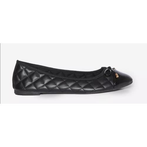 Ladies Padded Flat Shoes - Black