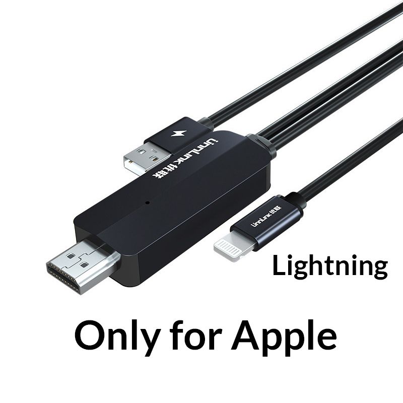 Phone To TV Converter Cable Mirror Cast HDMI Cable