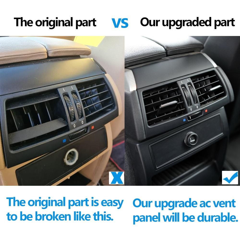 LHD RHD Car Rear Fresh Air Conditioning AC Vent Grill Outlet Cover ForBMW X5 X6 E70 E71 E72 2007-2000 13.