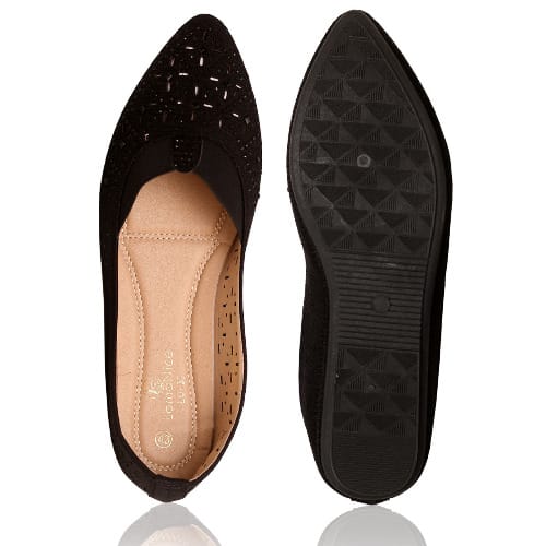 Caribbean Female Flat Shoe - Black