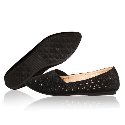 Caribbean Female Flat Shoe - Black