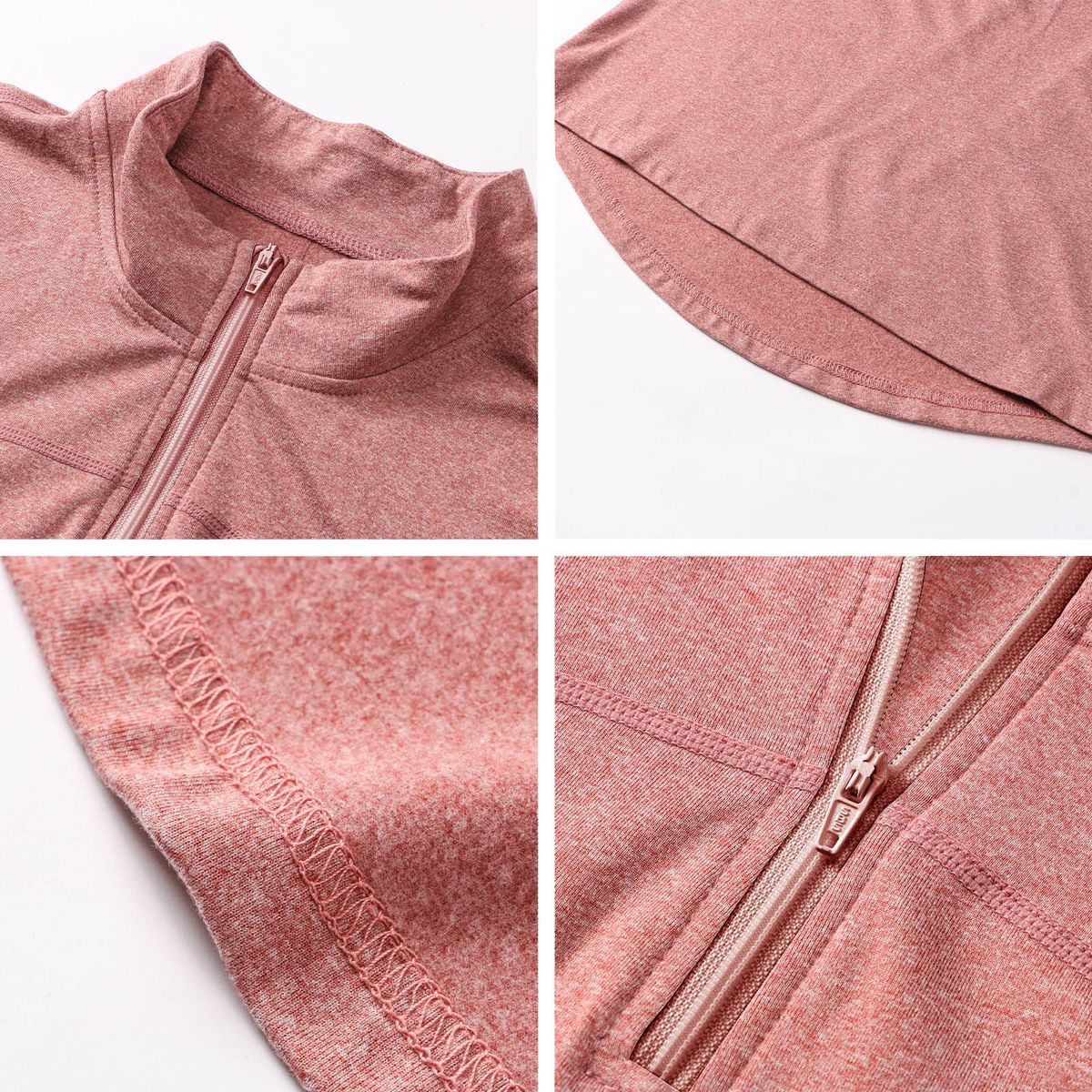 Women Sport Long Sleeve T-shirt Fleece Warm Quarter Zip