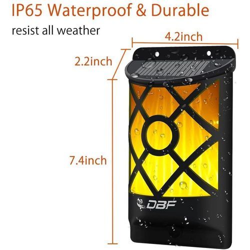 Fire Effects Solar Lights With Motion Sensor