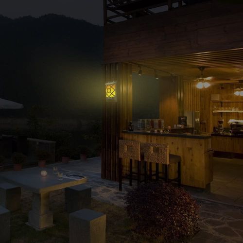 Fire Effects Solar Lights With Motion Sensor