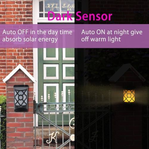 Fire Effects Solar Lights With Motion Sensor