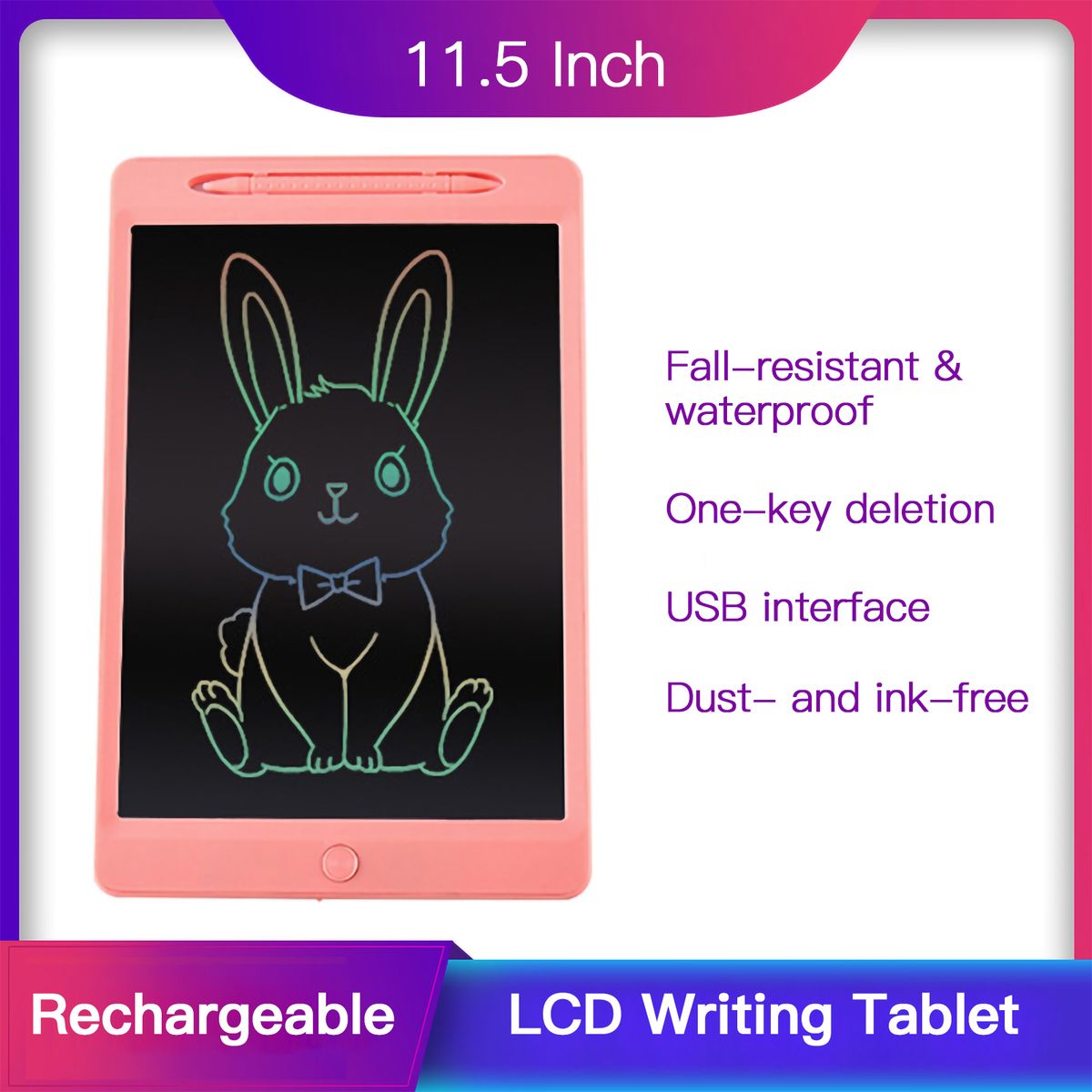 Rechargeable LCD Writing Tablet 11.5 Inch Handwriting