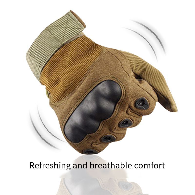 Full Finger Tactical Gloves Outdoor Climbing Training Fitness Riding Anti- Cut Wear-resistant Non-slip BreathabGloves Black M