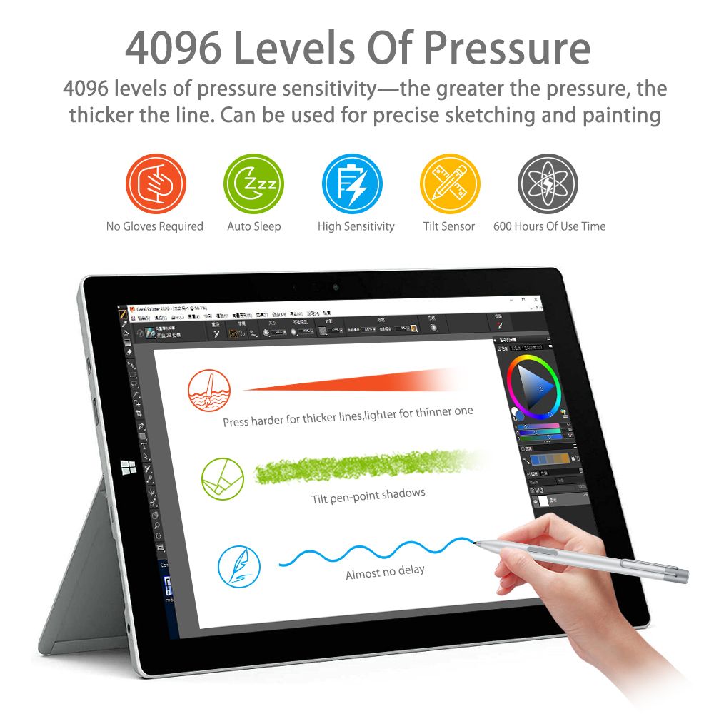 (Silver)KEITE Stylus Pen For Lenovo Xiaoxin Pad Pro, 4096 Pressure Sensitivity, Palm Rejection, For Lenovo YOGA Pad Pro/Tab P11 Pro MAA