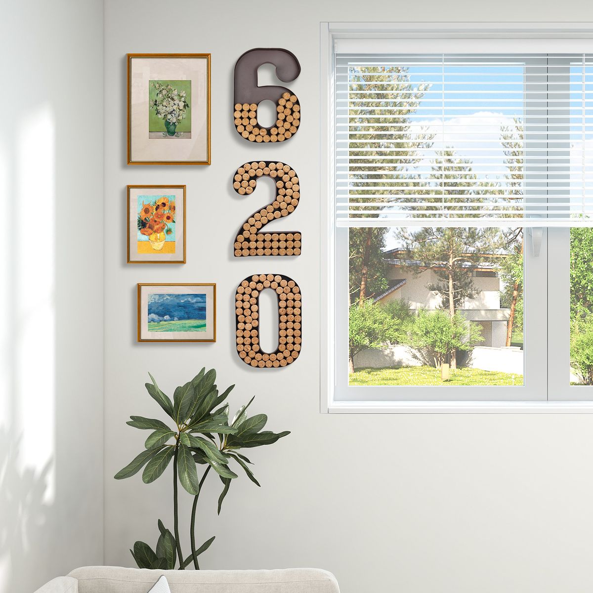 Tomfeel Number Cork Holder “0-9” And “&” Numeral Wall Art