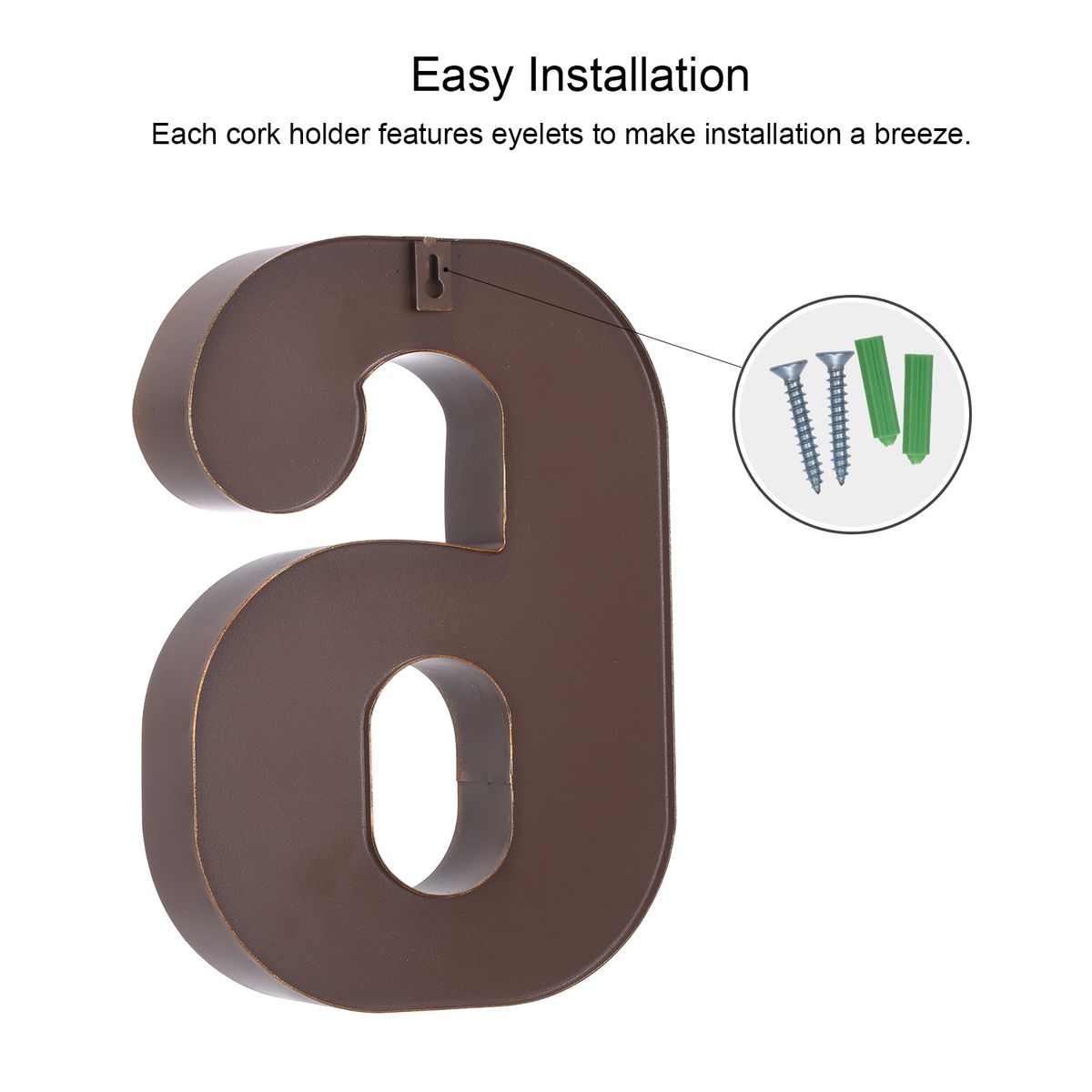 Tomfeel Number Cork Holder “0-9” And “&” Numeral Wall Art