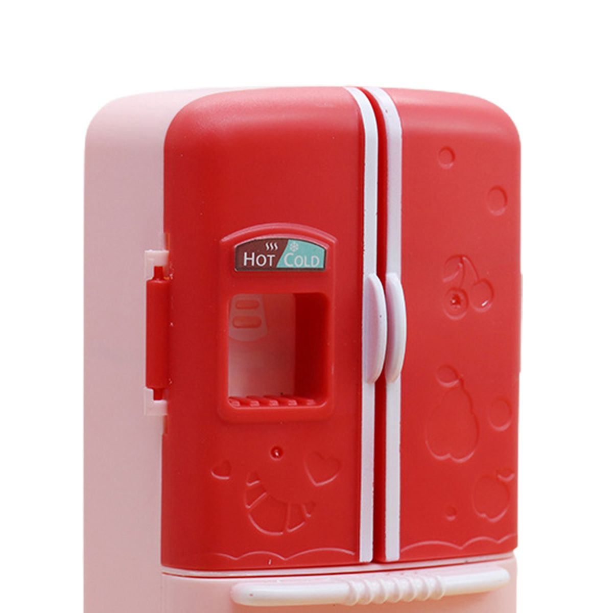 Pretend Kitchen Toy 112 Miniature Doll House Refrigerator Accessories Red