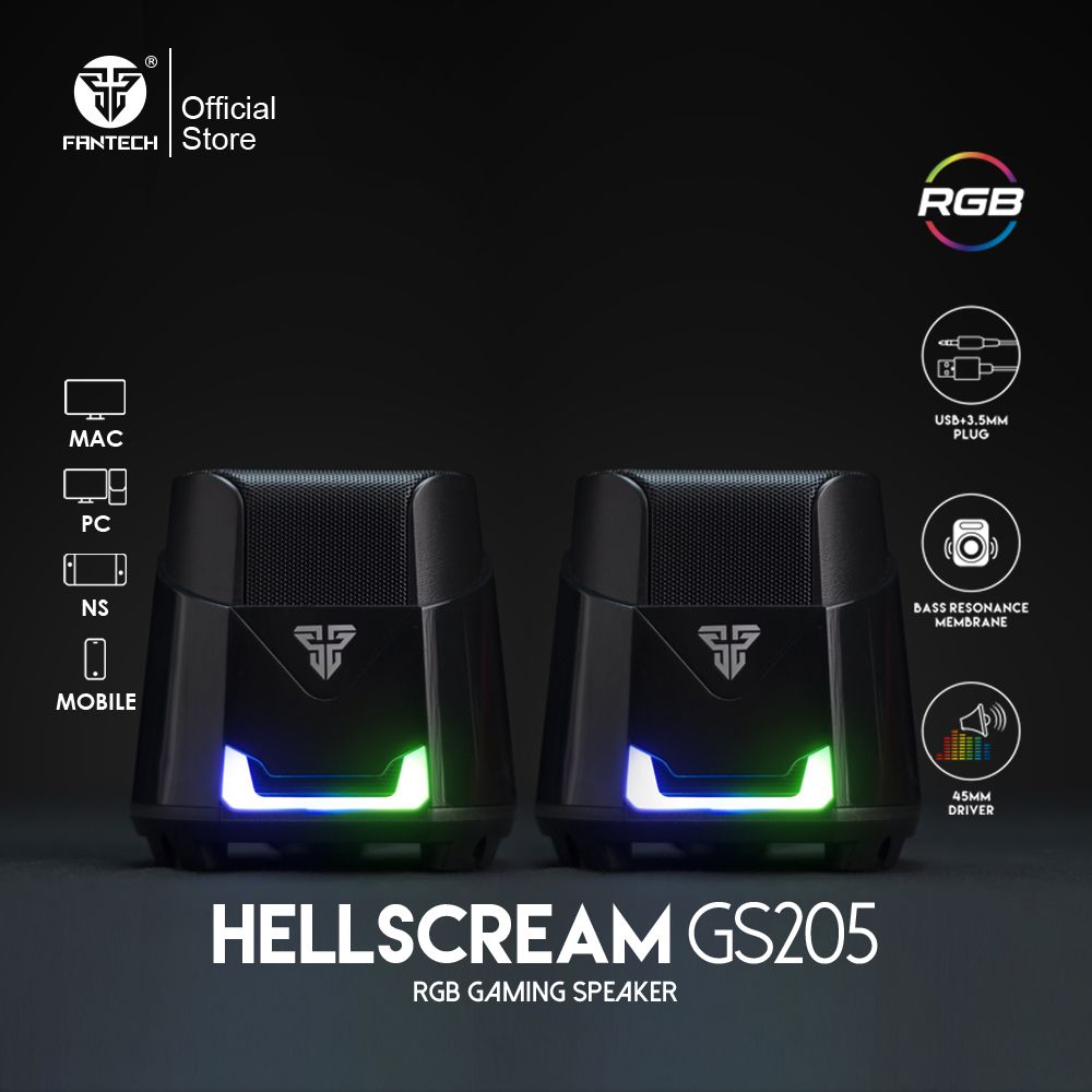 GS205 Gaming Speakers USB And 3.5MM Plug Mini Wired RGB Speakers For PC LAPTOP Speakers Gamer