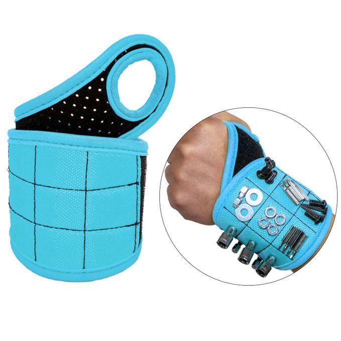 Magnetic Wristband Tools Cuff With  Holding Screws Blue