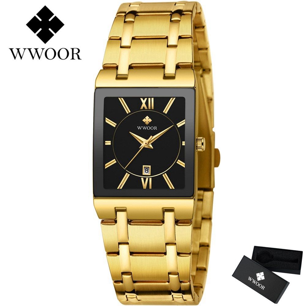 Watch Fashion Sports Men Quartz Watches For Male WR8858-GoldBlack