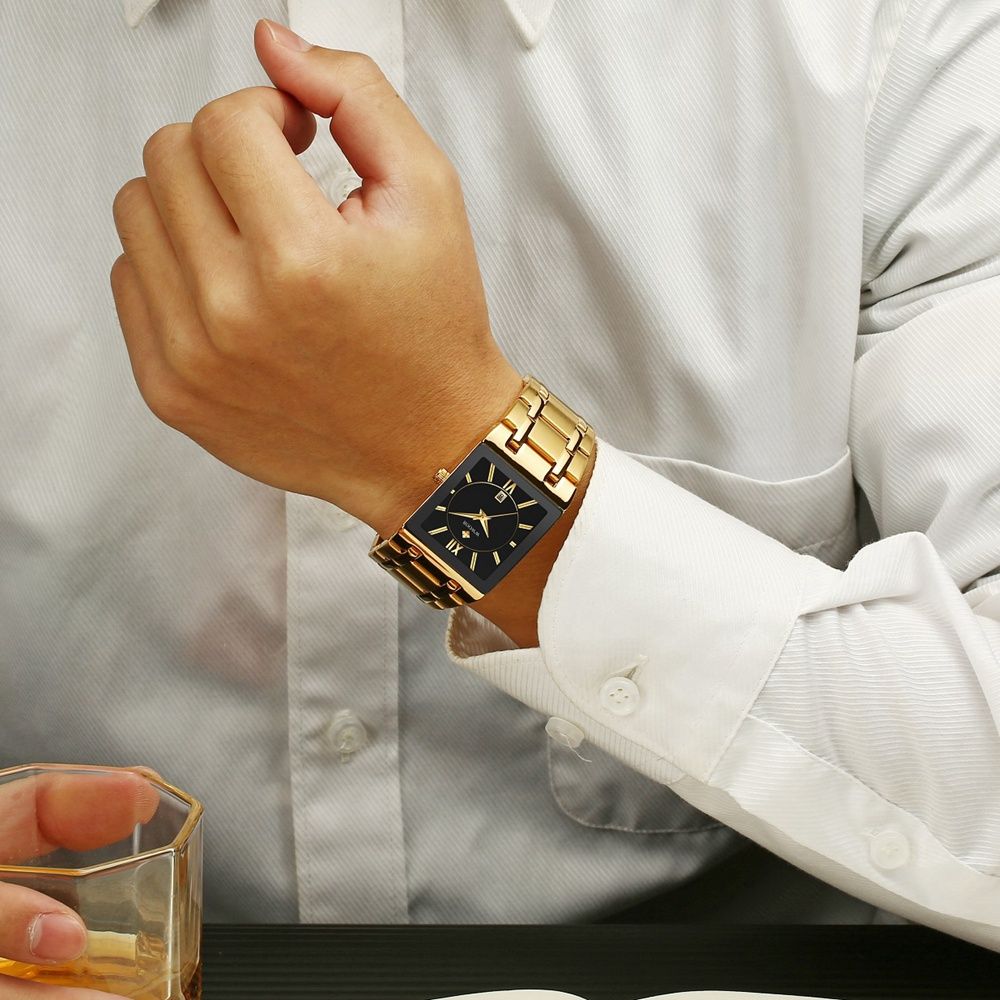 Watch Fashion Sports Men Quartz Watches For Male WR8858-GoldBlack