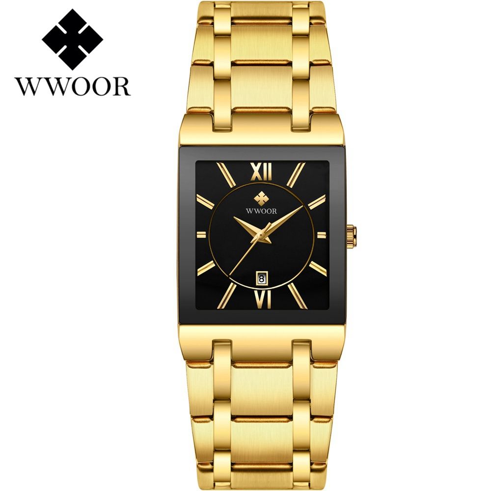 Watch Fashion Sports Men Quartz Watches For Male WR8858-GoldBlack