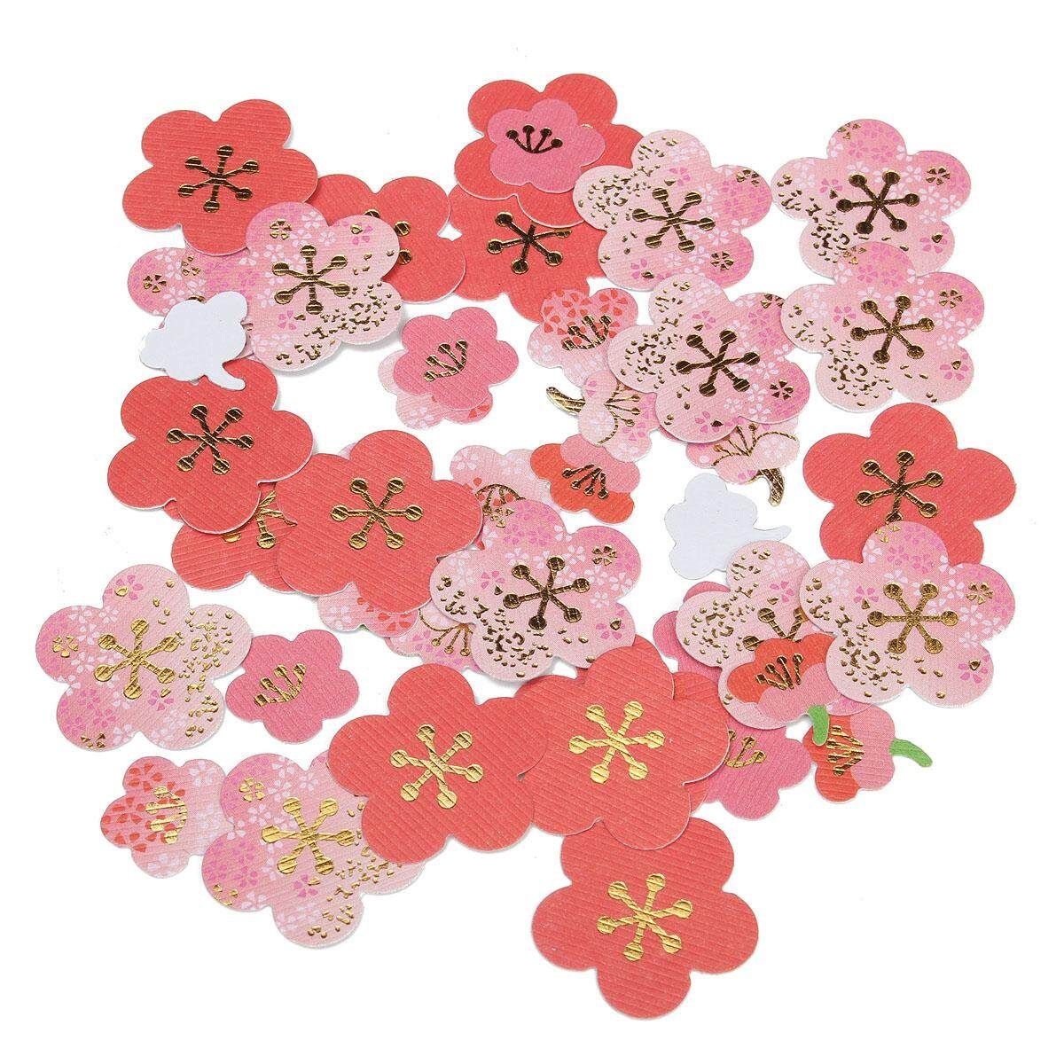 Cute Plum Flower Cherry Blossoms Diary Stickers DIY Scrapbooking Paper Wedding Hand Account Notebook Album Photo Art Decoration Plum Blossom (round Corner)