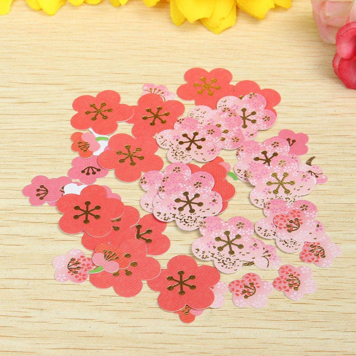 Cute Plum Flower Cherry Blossoms Diary Stickers DIY Scrapbooking Paper Wedding Hand Account Notebook Album Photo Art Decoration Plum Blossom (round Corner)