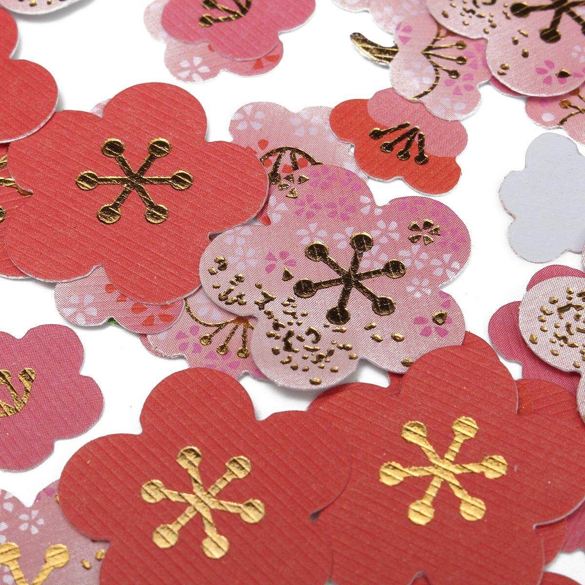 Cute Plum Flower Cherry Blossoms Diary Stickers DIY Scrapbooking Paper Wedding Hand Account Notebook Album Photo Art Decoration Plum Blossom (round Corner)