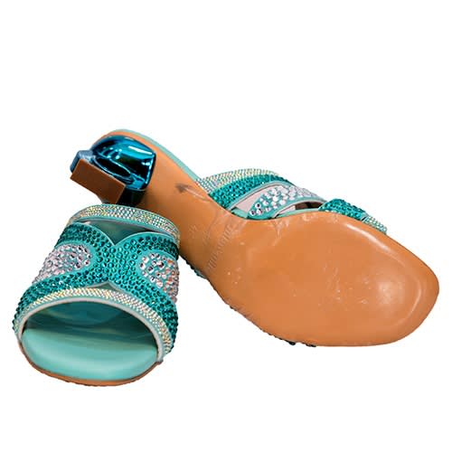 Nila & Nila - Slippers - Turquoise Blue