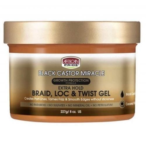 Black Castor Miracle Braid,Lok & Twist Gel:Extra Hold