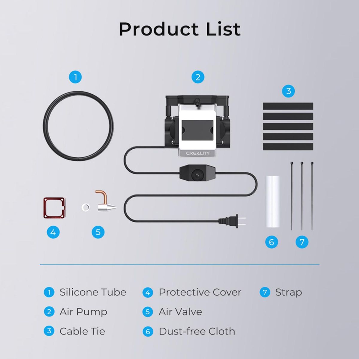 Creality Official Air Assist Kit for Laser Falcon 10W Laser Cutter and Engraver Pump Air Compressor with Adjustable 22L/Min Easy to Remove Smoke and Dust Reduce Surface Temperature Low Noise