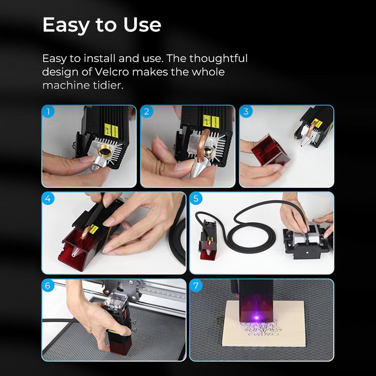 Creality Official Air Assist Kit for Laser Falcon 10W Laser Cutter and Engraver Pump Air Compressor with Adjustable 22L/Min Easy to Remove Smoke and Dust Reduce Surface Temperature Low Noise