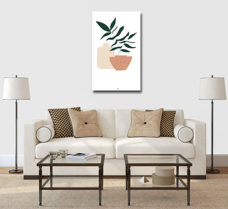 Framed Abstract Floral Art VI Wall Canvas