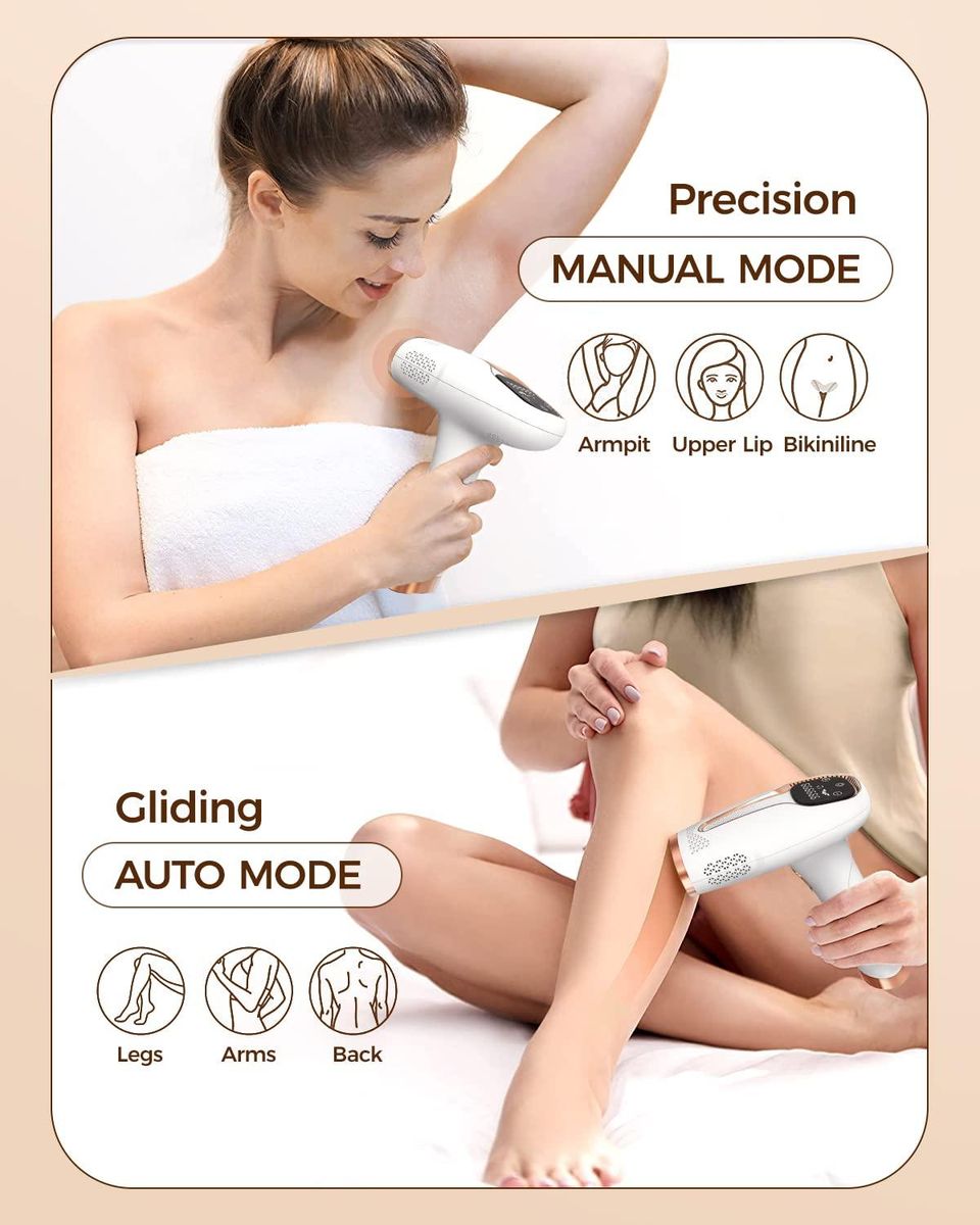 Laser Hair Removal for Women and Man Hair Remover Device Professional Hair Removal For Facial Body At-Home Upgraded to 999,999 Permanent Flashes
