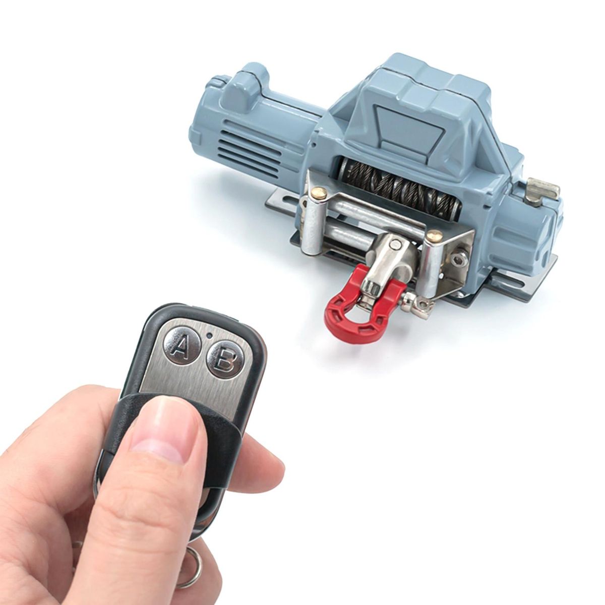 RC Winch with Remote Controller System T Plug Compatible with 1/10 1/8 Traxxas TRX-4 Trx4 Axial SCX10 90046 RC4WD D90 KM2 RC Car
