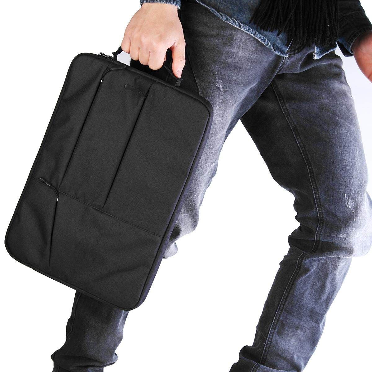 15 Inch Laptop Notebook Sleeve Case Handheld Waterproof Bag Cover For PC MacBook Black Black