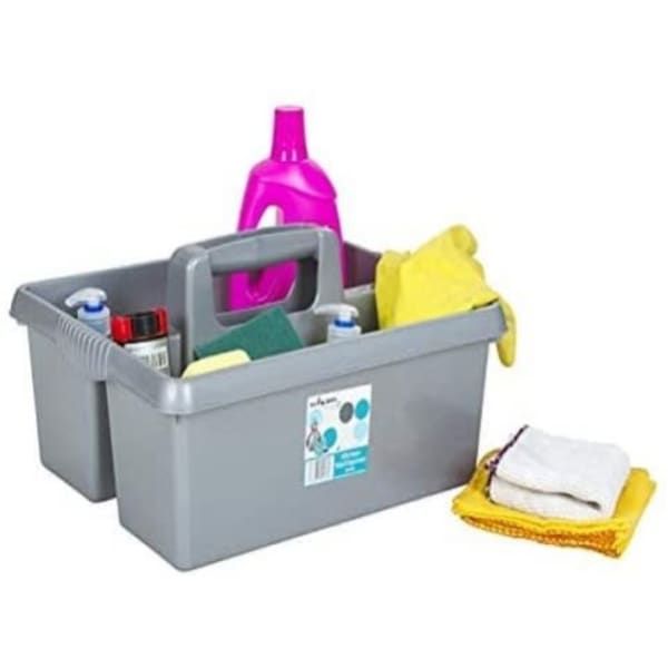 Plastic Handy Cleaning Tool Utility Caddy Storage Tidy - Grey