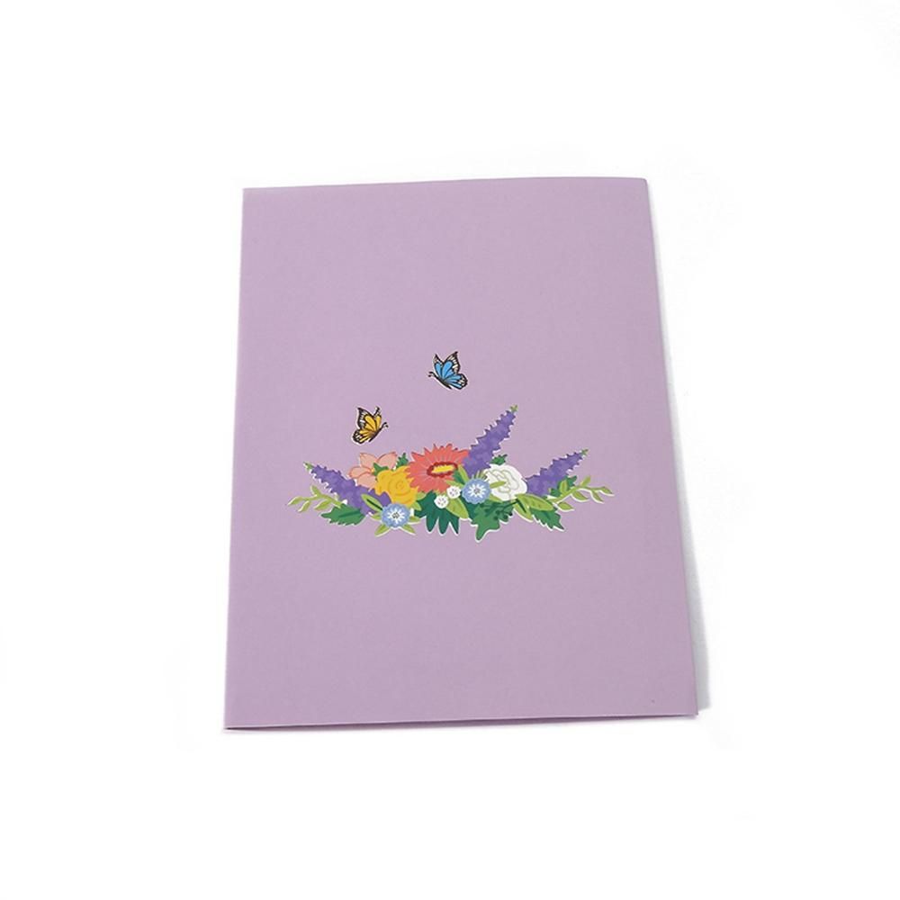 Flower Basket PopUp Card, 3D Greeting Card for Mother's Day, Valentines Day, Thinking of You, Thank You, Wedding