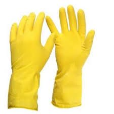 HOUSEHOLD FLOCK LINED LATEX GLOVES