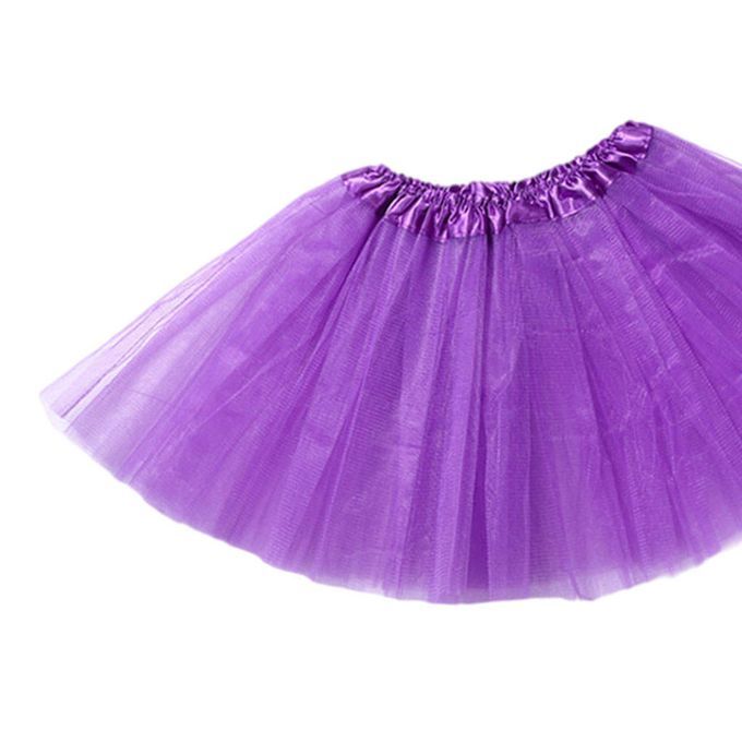 Preppy Style Women Fluffy Puffy Skirt Ballerina Ballerina Purple