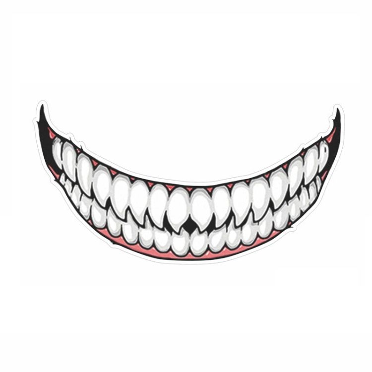 5 PCS Hel Met Sticker Small Teeth