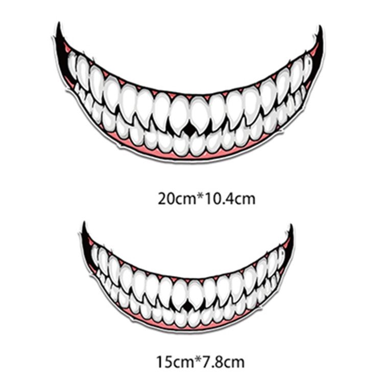 5 PCS Hel Met Sticker Small Teeth