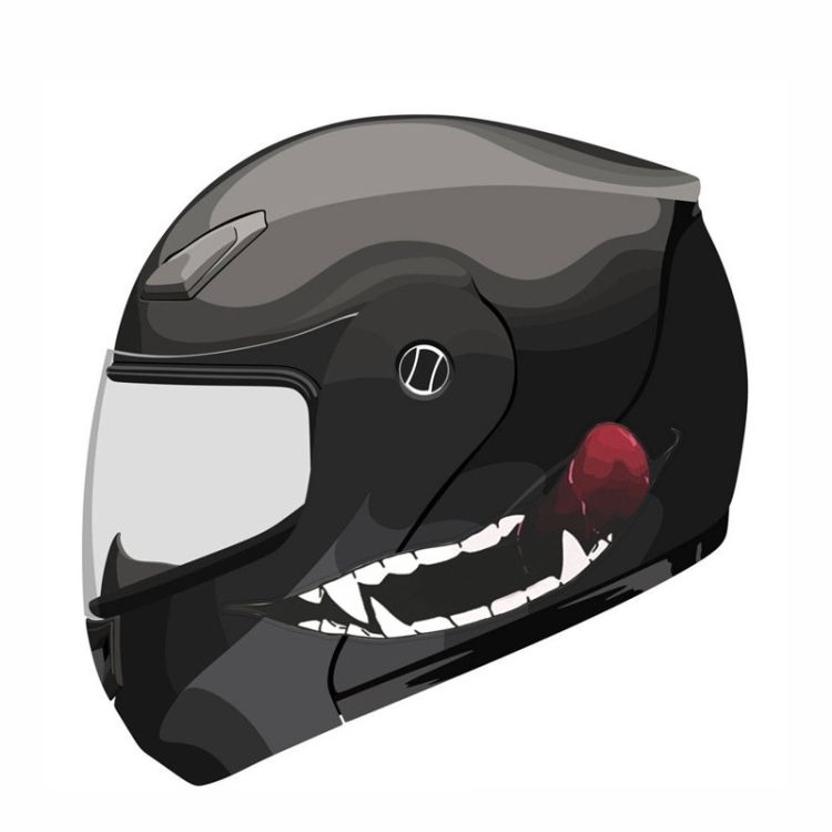 5 PCS Hel Met Sticker Small Teeth