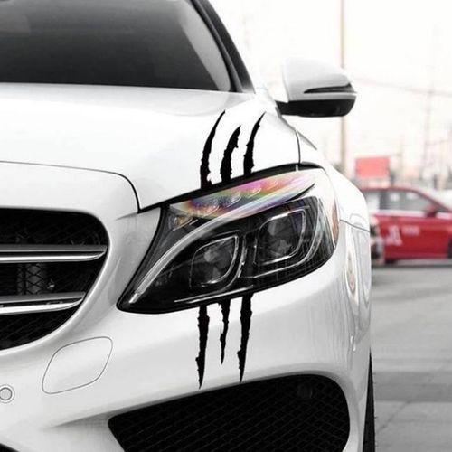Car Sticker Reflective Monster Claw Scratch Stripe-black