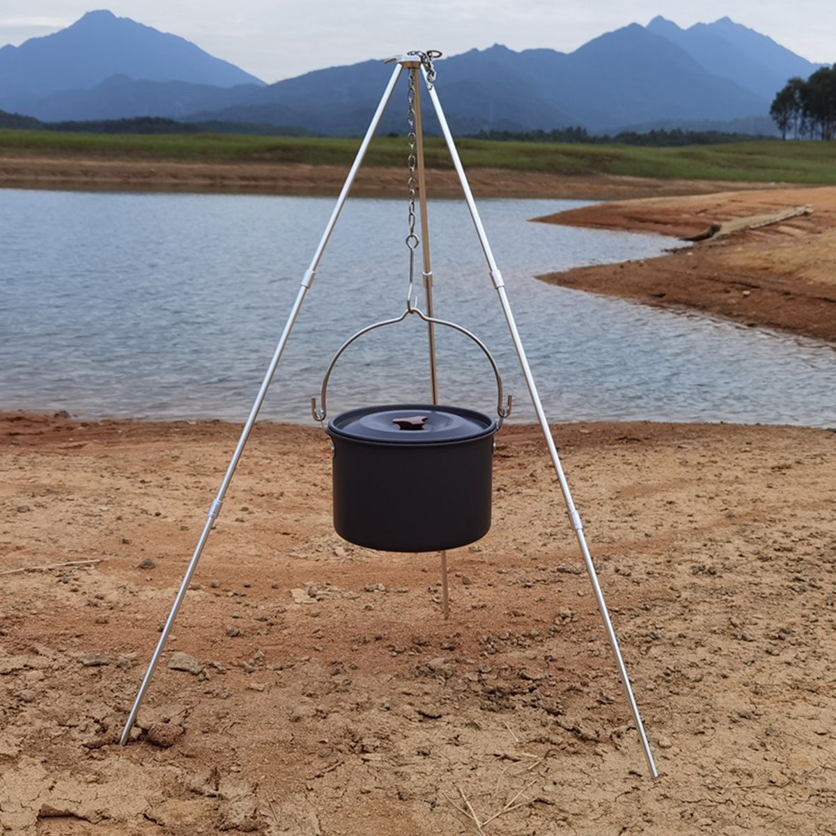 Portable Telescopic Tripod 3 Sections Aluminum Alloy Outdoor