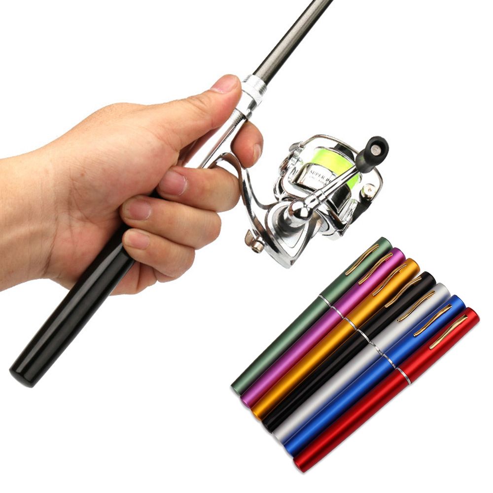 Collapsible Fishing Rod Reel Combo Mini Pen Fishing Pole