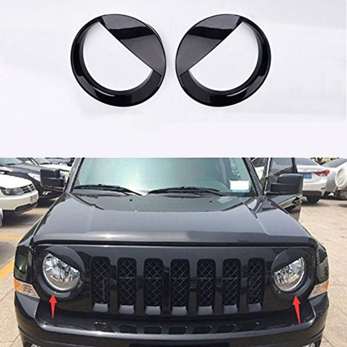 2X Chrome Bezels Front Light Headlight Trim Cover For Jeep Patriot 11