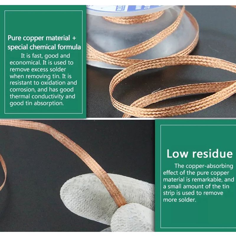 1.5M Solder Wick Remover 1.5mm 2.0mm 2.5mm 3.0mm 3.5mm Desoldering Braid Wick BGA Soldering Accessories